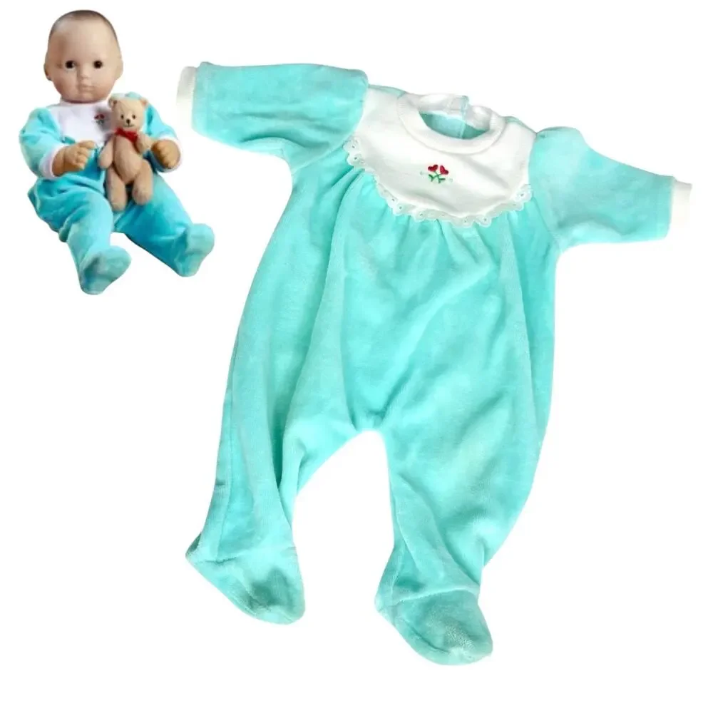American Girl Bitty Baby Sleeper Turquoises Green Meet Outfit One Piece Pajamas